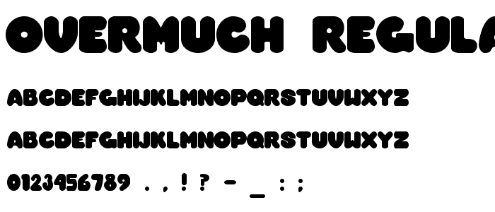 Overmuch Regular font